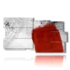 modern black and white and red paintings - version: 10 pannelli 183x100cm