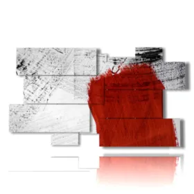 Moderne schwarz-weiße und rote Bilder