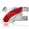 red and white abstract modern framework - version: 9 pannelli 177x101cm