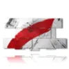 red and white abstract modern framework - version: 8 pannelli 186x97cm