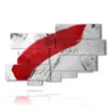 cadre moderne abstrait rouge et blanc - version: 10 pannelli 188x117cm
