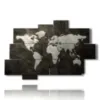 quadro mappa del mondo astratto - version: 10 pannelli 173x114cm