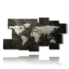 painting abstract world map - version: 9 pannelli 184x100cm