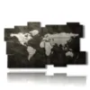 painting abstract world map - version: 11 pannelli 184x104cm