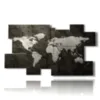 painting abstract world map - version: 10 pannelli 186x105cm