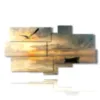 quadro mare barca e gabbiano al tramonto - version: 8 pannelli 184x100cm