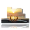 painting sunset in a book heart - version: 7 pannelli 171x101cm