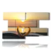 painting sunset in a book heart - version: 9 pannelli 177x101cm