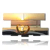 painting sunset in a book heart - version: 8 pannelli 186x97cm