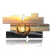 painting sunset in a book heart - version: 10 pannelli 200x106cm