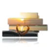 painting sunset in a book heart - version: 12 pannelli 220x119cm