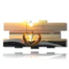 cuadro atardecer en un corazon de libro - version: 13 pannelli 233x107cm
