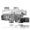 painting new york black and white panoramic - version: 8 pannelli 171x100cm
