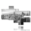 quadro new york bianco e nero panoramica - version: 7 pannelli 171x115cm