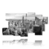 painting new york black and white panoramic - version: 9 pannelli 184x100cm