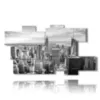 tableau new york apercu noir et blanc - version: 10 pannelli 191x106cm