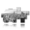 painting new york black and white panoramic - version: 10 pannelli 200x113cm