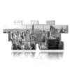 painting new york black and white panoramic - version: 12 pannelli 232x106cm