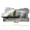 tableau phare dans la tempete de la mer - version: 11 pannelli 198x112cm