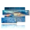 quadro mare e cielo in un tramonto d estate - version: 7 pannelli 157x90cm
