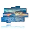 bild meer und himmel in einem sommerlichen sonnenuntergang - version: 10 pannelli 173x114cm