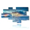 tableau mer et ciel dans un coucher de soleil d ete - version: 9 pannelli 189x110cm