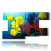 images paintings with yellow fish - version: 9 pannelli 177x101cm