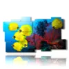 images tableaux avec poissons jaunes - version: 11 pannelli 184x104cm