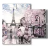 foto romantica de paris con la torre eiffel - version: 4 pannelli 91x85cm