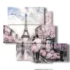 foto romantica de paris con la torre eiffel - version: 5 pannelli 104x92cm