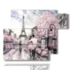 foto romantica de paris con la torre eiffel - version: 6 pannelli 122x96cm