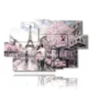 foto parigi romantica con torre eiffel - version: 9 pannelli 171x108cm