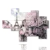 romantic paris photo with eiffel tower - version: 8 pannelli 171x126cm