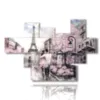 foto romantica de paris con la torre eiffel - version: 7 pannelli 173x117cm