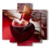 paintings with heart essence - version: 5 pannelli 89x85cm