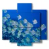 images tableaux avec poissons en groupe - version: 5 pannelli 89x85cm