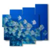 images tableaux avec poissons en groupe - version: 5 pannelli 106x98cm