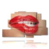 sensual photos of women and lips - version: 9 pannelli 173x103cm