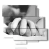 sensual photos in black and white woven hands - version: 6 pannelli 113x99cm
