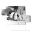 sensual foto en blanco y negro manos entrelazadas - version: 5 pannelli 128x85cm