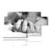 sensual photos in black and white woven hands - version: 7 pannelli 157x90cm