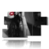 photos en ligne avec des images sensuelles de femmes et de levres en noir et blanc - version: 7 pannelli 157x90cm