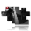 online pictures with sensual black and white woman and lips images - version: 8 pannelli 178x111cm