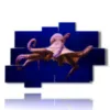 image of octopus in the blue - version: 10 pannelli 173x114cm