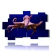 image of octopus in the blue - version: 11 pannelli 182x115cm