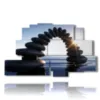 painting bridge of stones in the sea - version: 9 pannelli 173x103cm