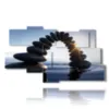 painting bridge of stones in the sea - version: 9 pannelli 180x103cm
