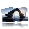 painting bridge of stones in the sea - version: 11 pannelli 184x104cm