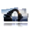 painting bridge of stones in the sea - version: 11 pannelli 197x106cm