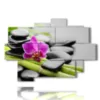 pinturas con piedras y orquideas - version: 9 pannelli 164x114cm